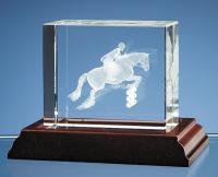 Thumbnail for Show-Jumper in 3D Optical Crystal Block